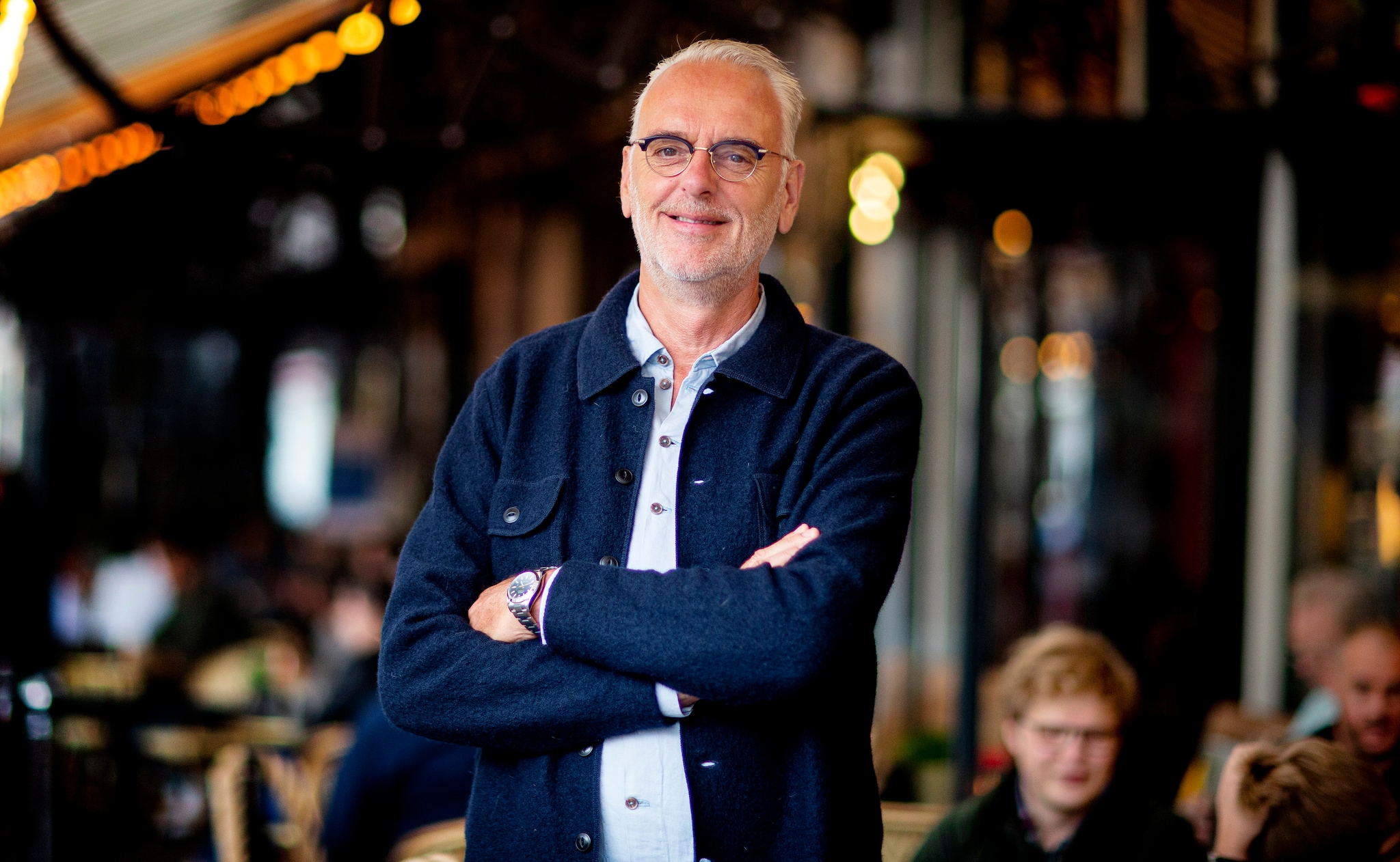 Horecaondernemer en voorzitter van de Haagse afdeling van de Koninklijke Horeca Nederland, Maarten Hinloopen: ‘Het gaat heel moeilijk worden voor de horeca volgend jaar’. Guus Schoonewille