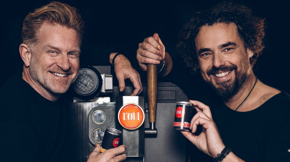 De oprichters van L'OUI, Daan Gijbels (l) en Edwin de Koeijer L'OUI