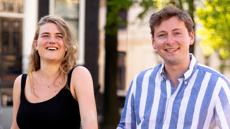 Joris Oudejans, ceo van BASH, met mede-oprichter Elise Mol. BASH