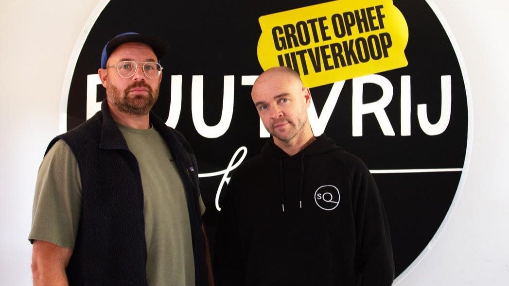De twee oprichters van het in noodweer verkerende Buutvrij. Buutvrij