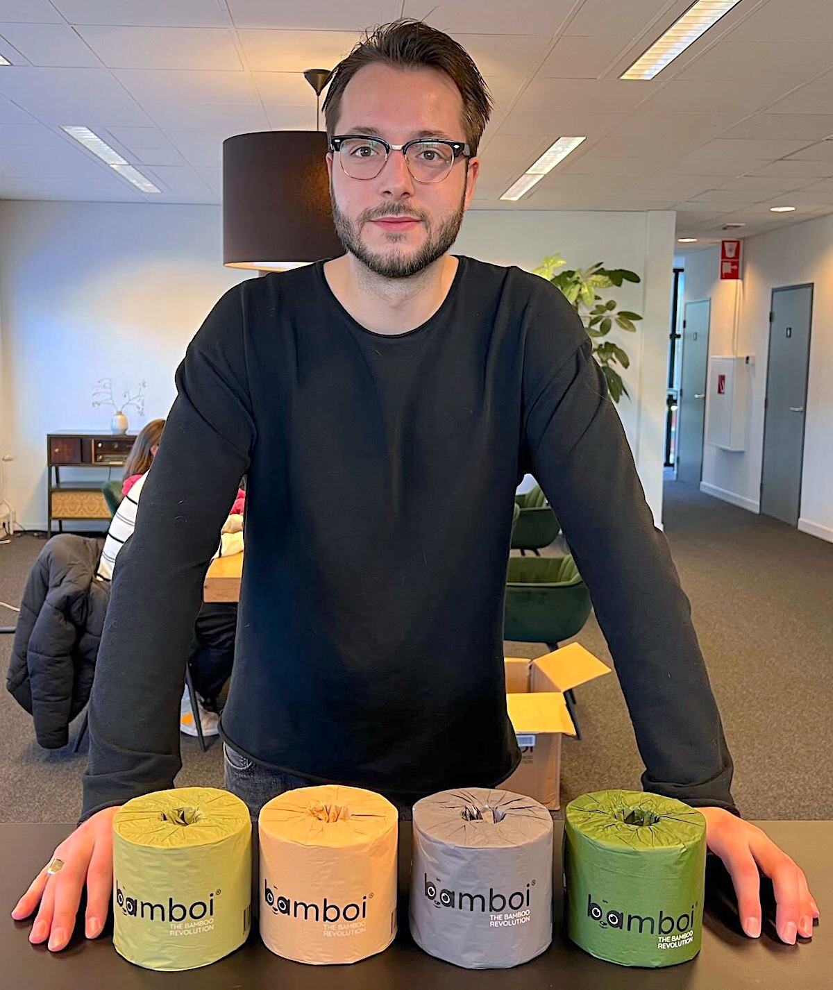 Joseph Nickisch van Bamboi, bamboe toiletpapier. De Ondernemer