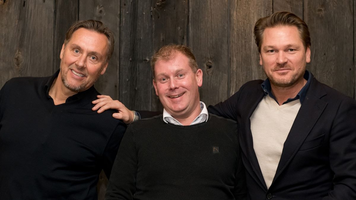 David Lewis, Mark Mozes en Luc Peters van TotalBookings.com. TotalBookings.com