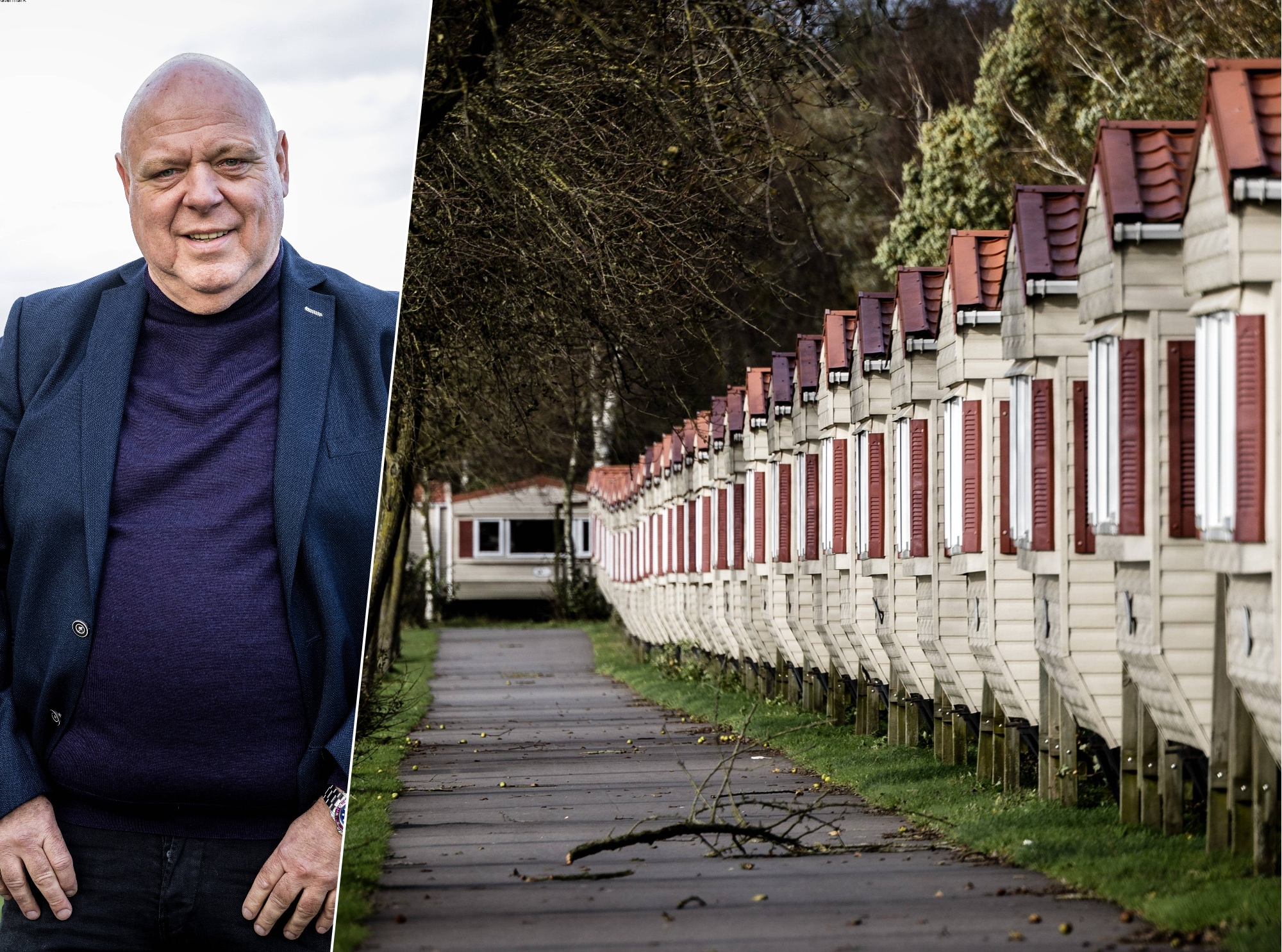 Peter Gillis. Rechts: vakantiepark Prinsenmeer moet per direct op slot. ANP