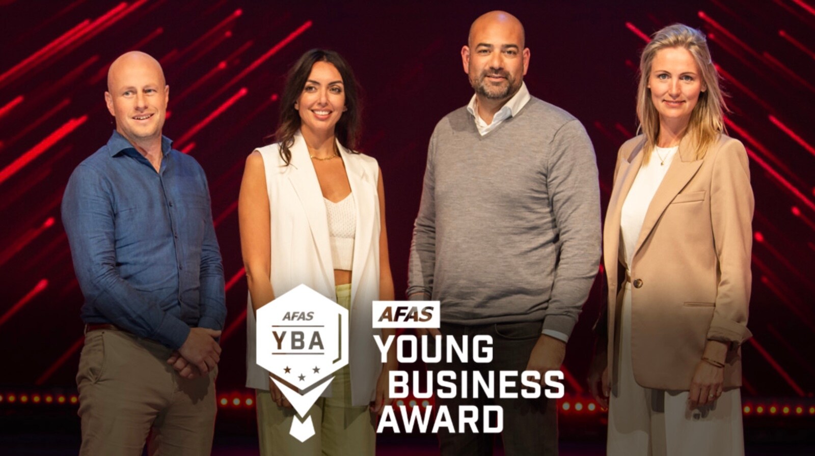 De finalisten van de AFAS Young Business Award 2023. AFAS Young Business Award