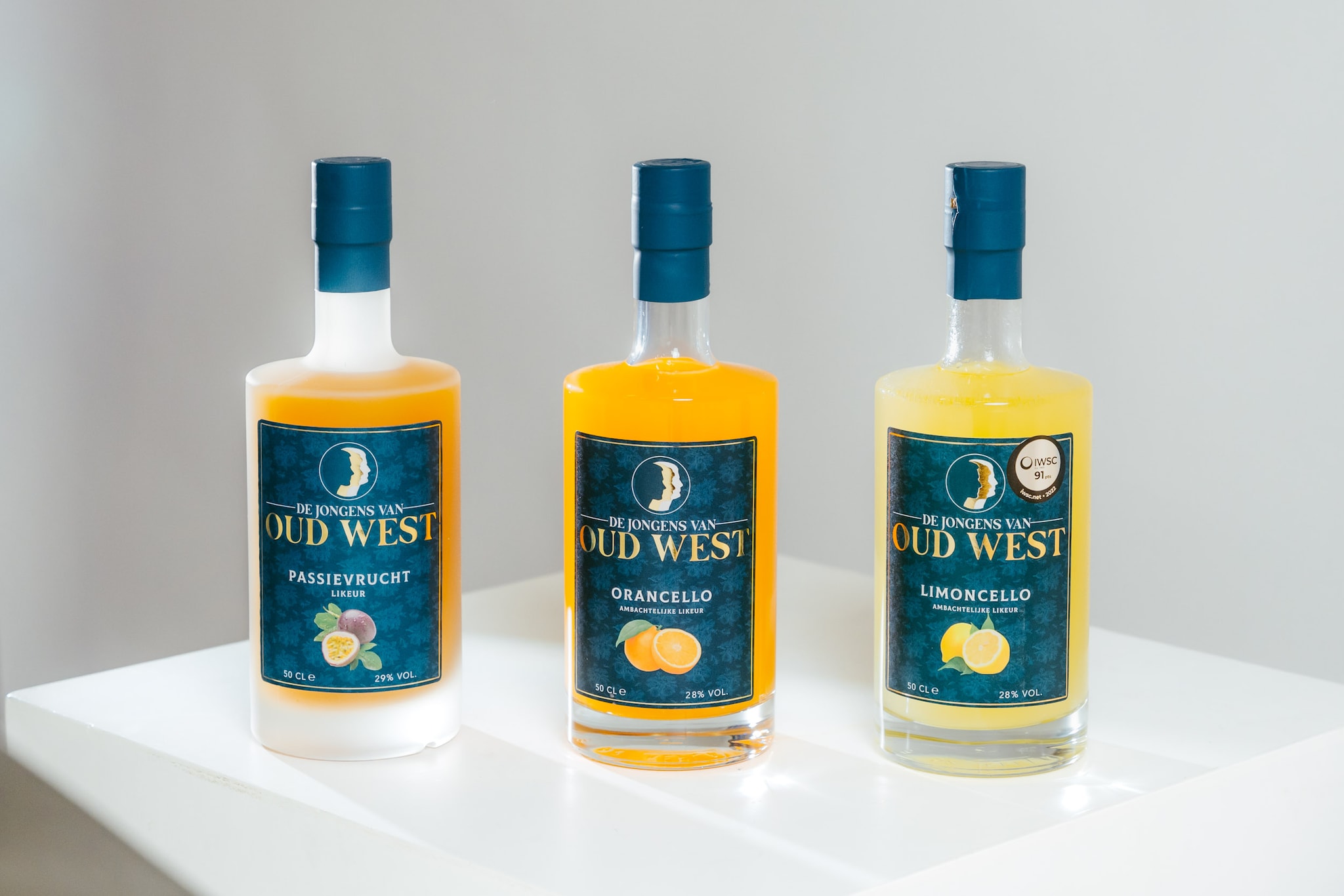Passievrucht, orancello en limoncello van De Jongens van Oud West. Evy van Nispen