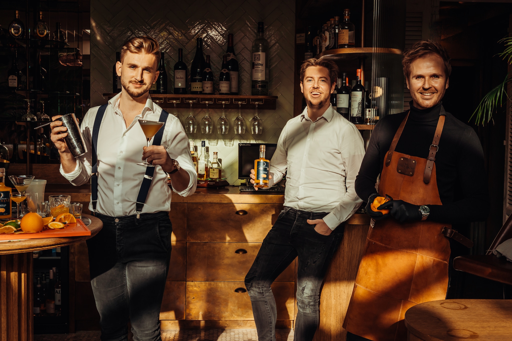 Bart van den Heijkant, Rick Taks en Joeri van Dongen van de Jongens van Oud West. Evy van Nispen