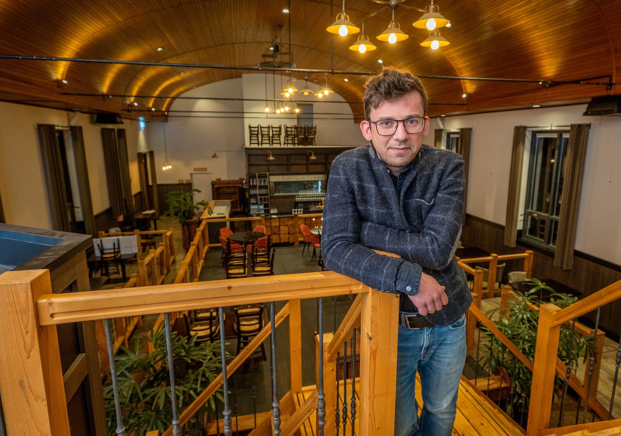 Eigenaar Lloyd Oudeman in restaurant Amable. Johan van der Heijden