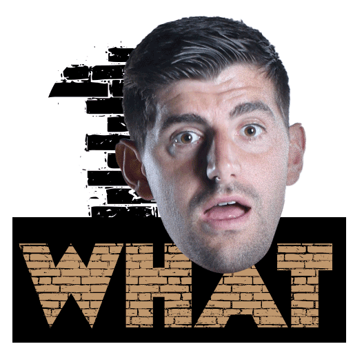 Een van de stickers van keeper Thibaut Courtois. Menoki