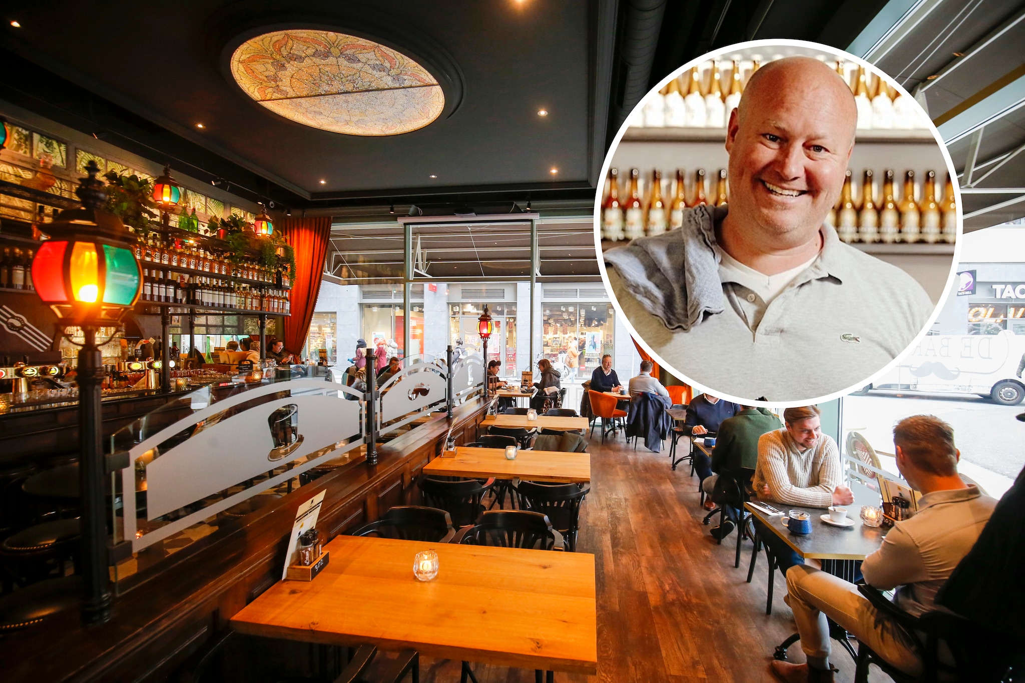 Eigenaar Bas van Heezik van eetcafé De Baron in Leidsche Rijn gaat met gestrekt been in op slechte Google reviews. Ruud Voest