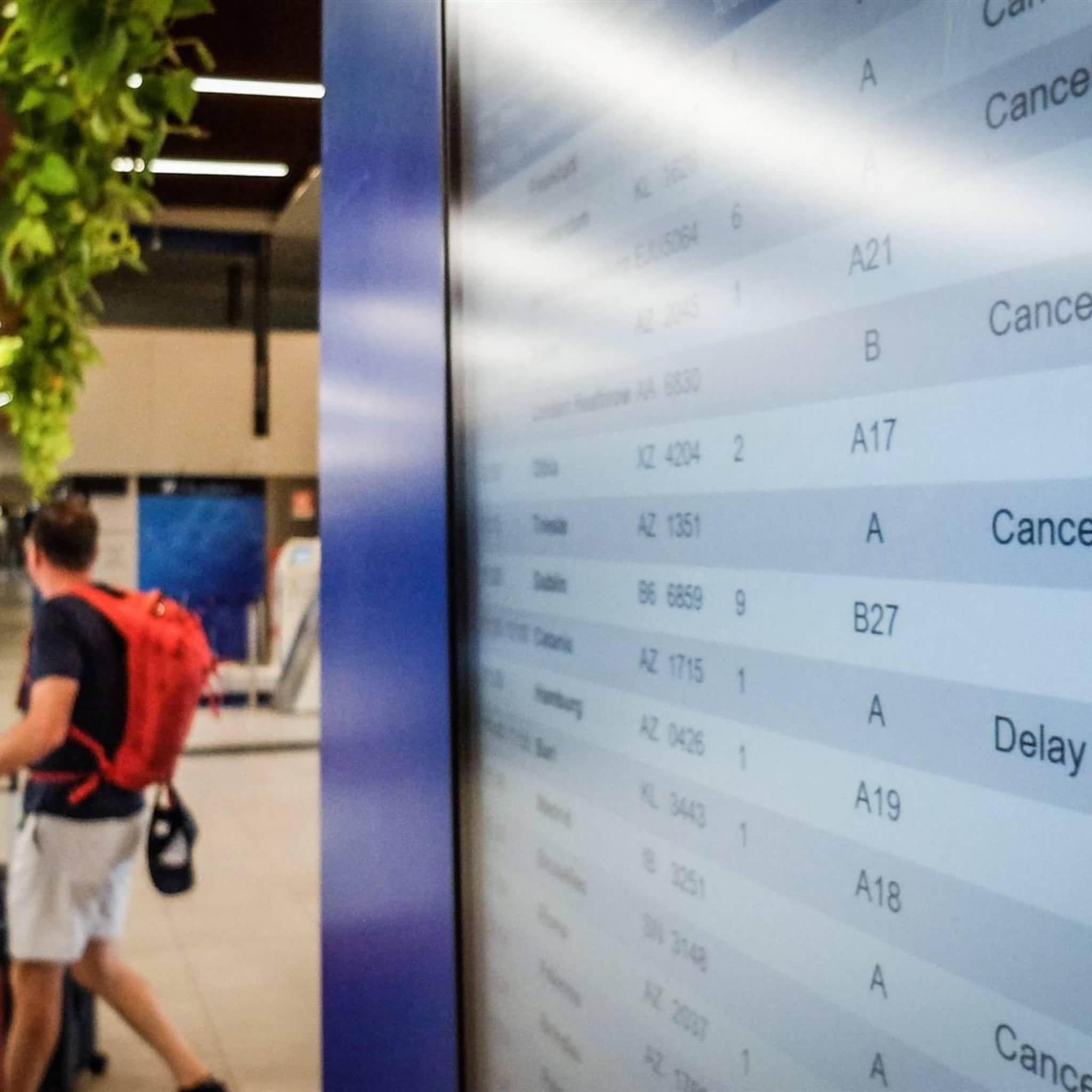 veel vluchten in milaan geannuleerd door staking in italie