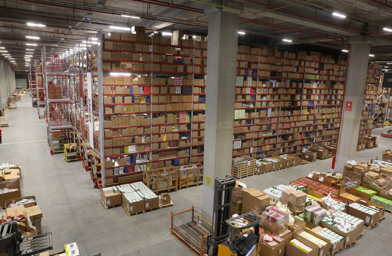 Eén van de uitpuilende magazijnen van BSH Auto Parts. Foto: BSG Auto Parts.