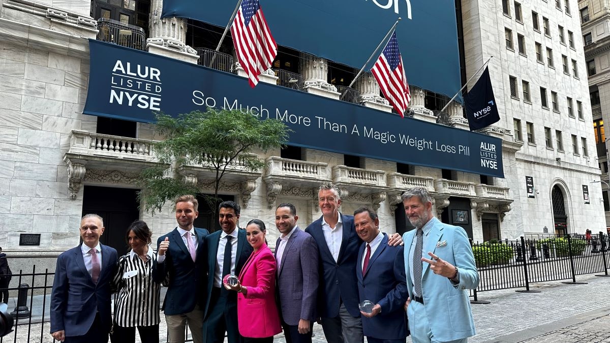Het team van Allurion Technologies bij de beursgang in New York. Foto: Allurion
