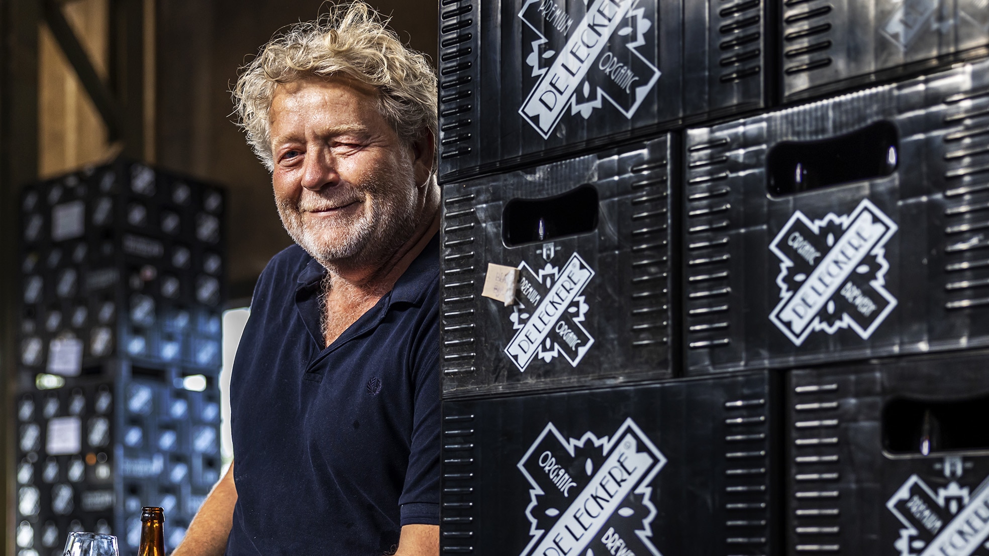Eigenaar Eric Odenwald in betere tijden voor de brouwerij, namelijk bij het 25-jarig jubileum. Foto: Angeliek de Jonge