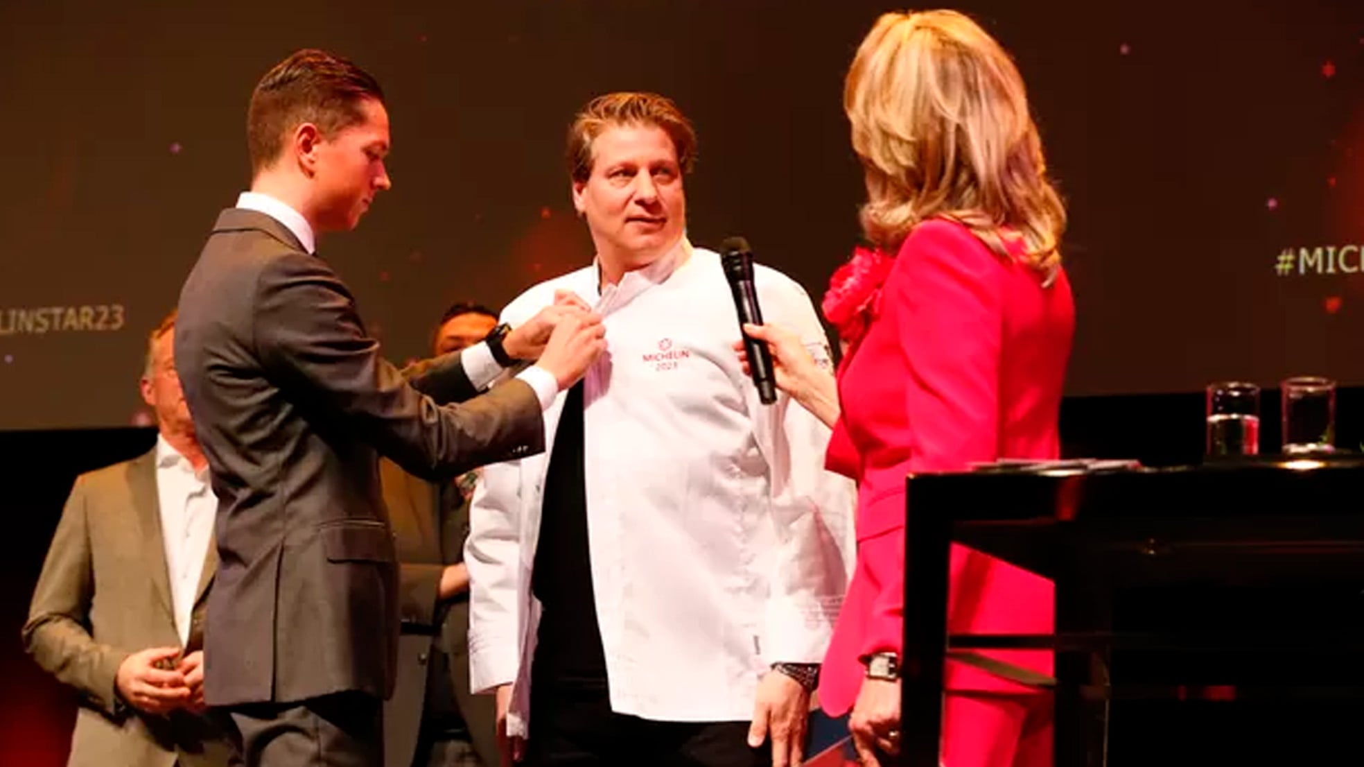 Chef kok Leon Mazairac bij de uitreiking van de Michelinsterren 2023. Foto: Ruud Voest.