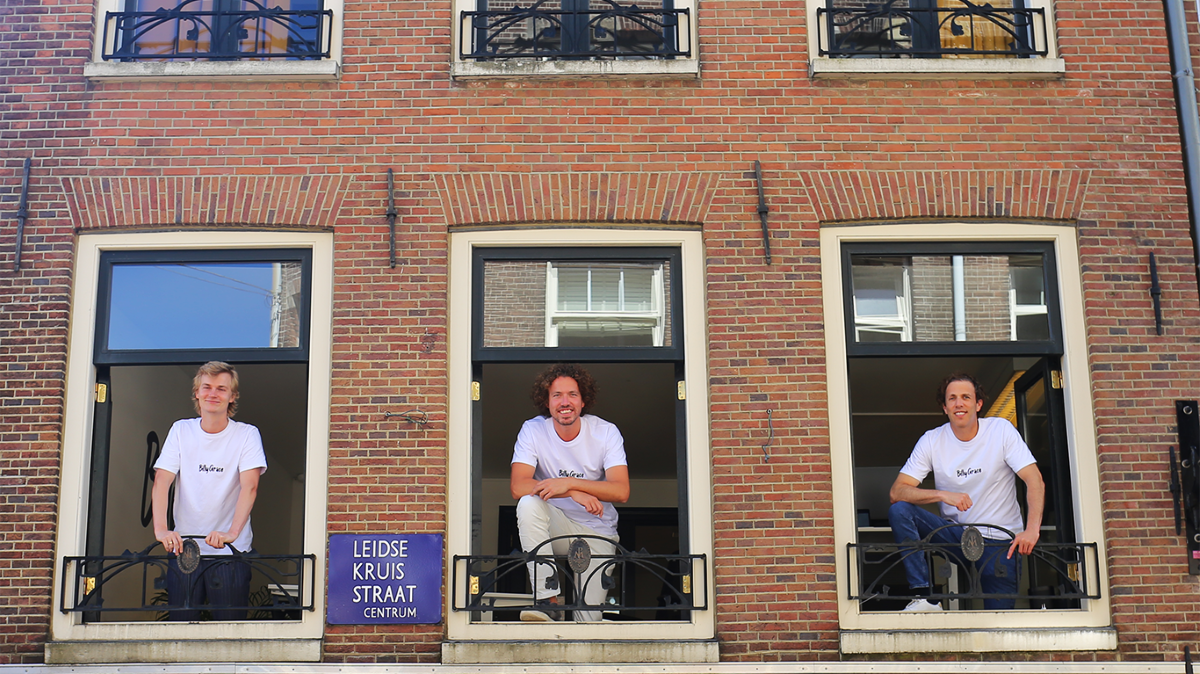 Van links naar rechts Billy Grace-oprichters Tjadi Peeters, Mitch Voskuilen en Robin Friend. Foto: Billy Grace
