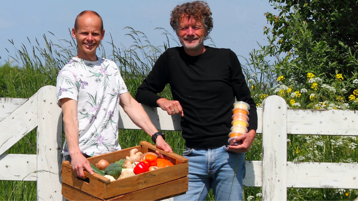 Ondernemers van Groentegoed Jeroen Schuurman (links) en Albert van der Veen (rechts). Foto: Groentegoed