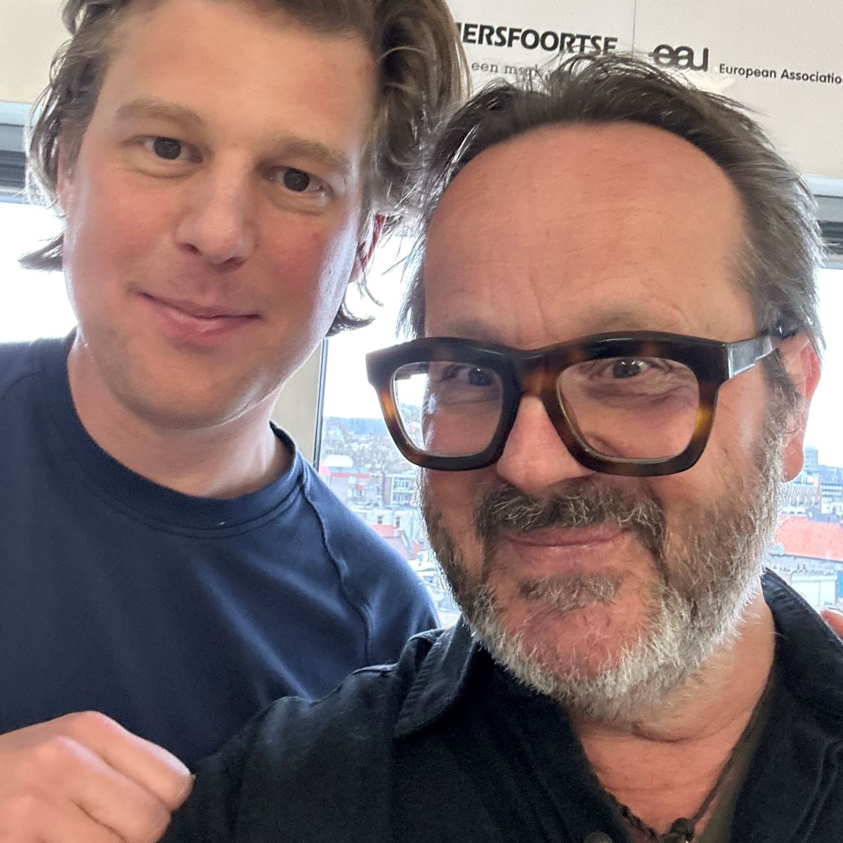 Sander Hoeken met Hart voor Zaken-host Cor Hospes. Foto: Cor Hospes