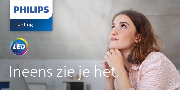 Kom niet in het donker te zitten, investeer vandaag nog in LED-verlichting. Foto: Signify Benelux