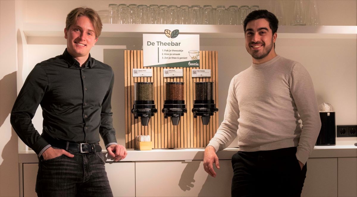 David Hovanesian (rechts) en Storm Wouters, de oprichters van Teazie. Foto: Teazie