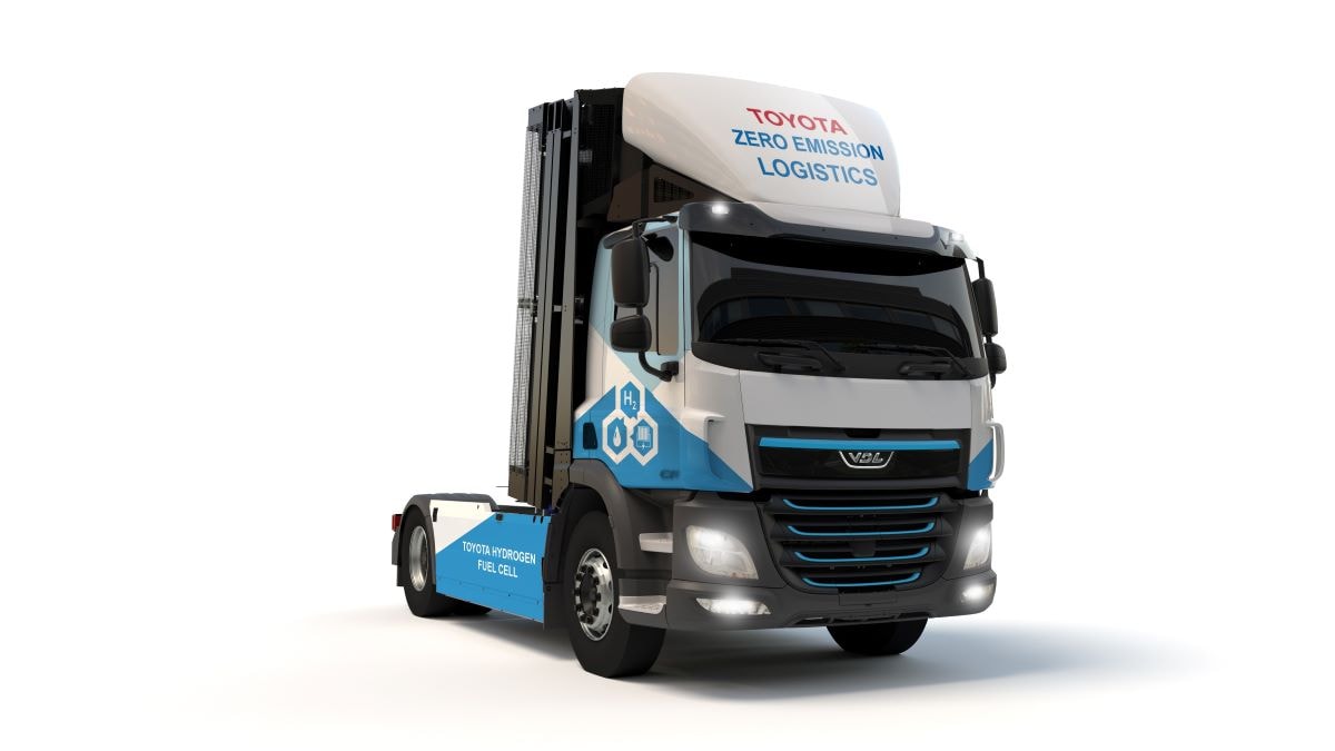 Demonstratiemodel van de waterstoftruck die VDL gaat ombouwen voor Toyota. Foto: Toyota