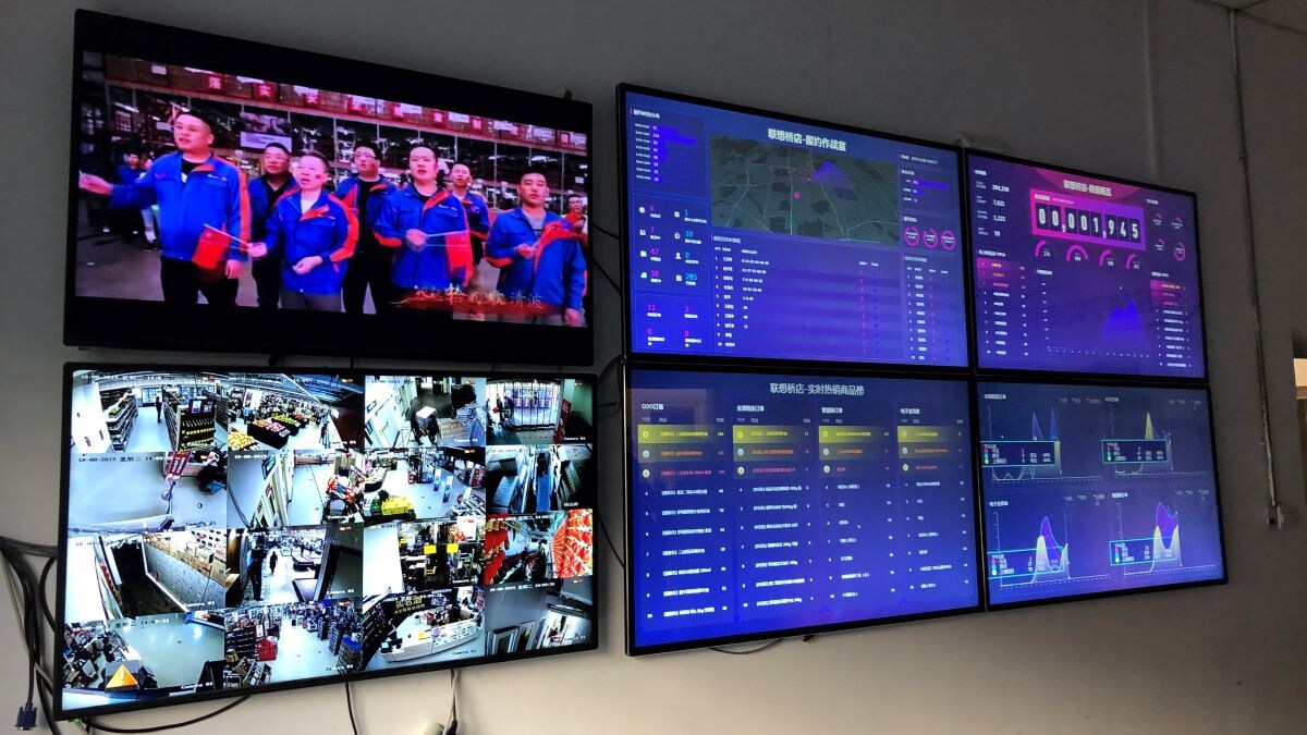 De kantine van een kleine buurt supermarkt in Beijing met DMALL’s software. Foto: John Lin