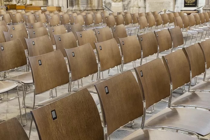 De Casala Curvy-stoelen in Westminster Abbey, London. Foto: Casala.