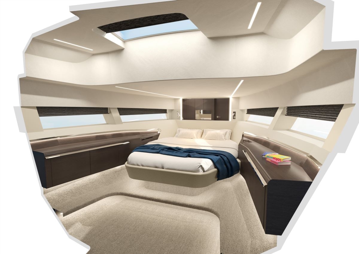 Een impressie van de slaapkamer. Beeld: Bekkers Yachts