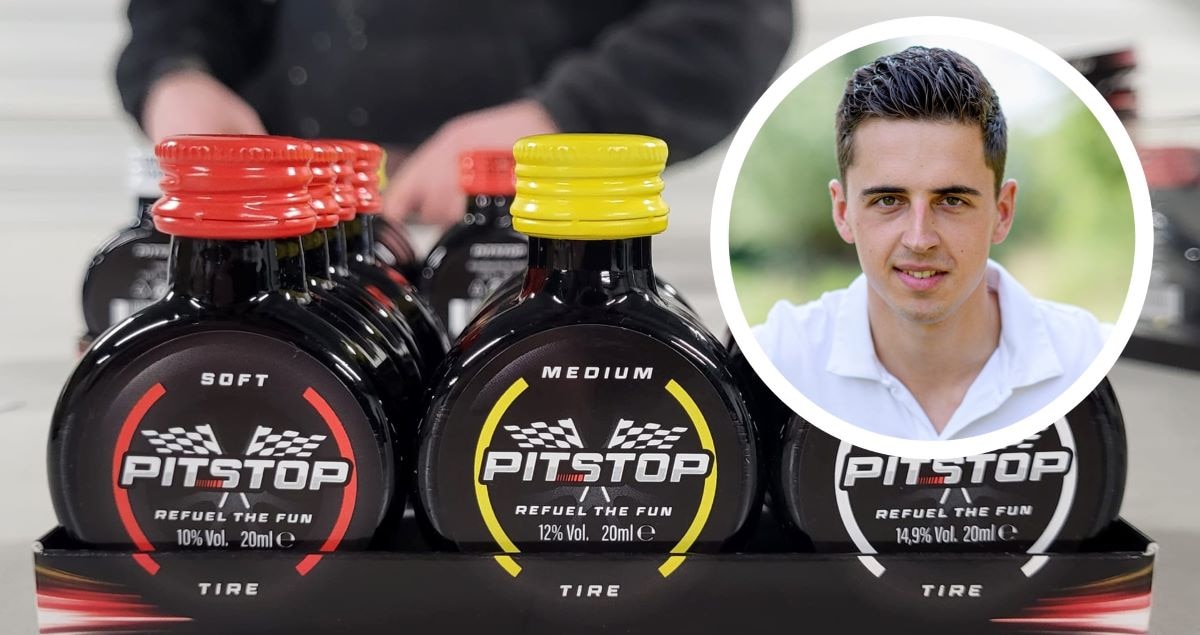 Julian ter Horst (22) brengt na Tukker Schnaps ook PitStop op de markt. Beeld: Leussink Retail Groep/Emiel Muijderman