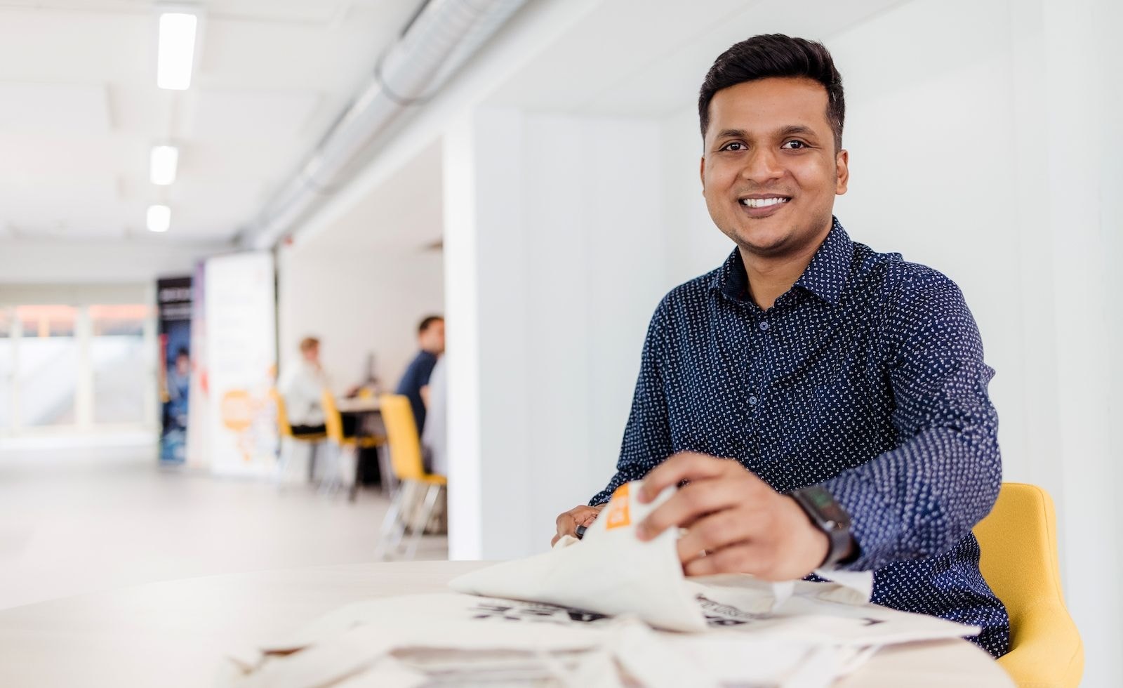 Founder van LoopTas Udaya Vasepalli. Beeld: Lizet Beek