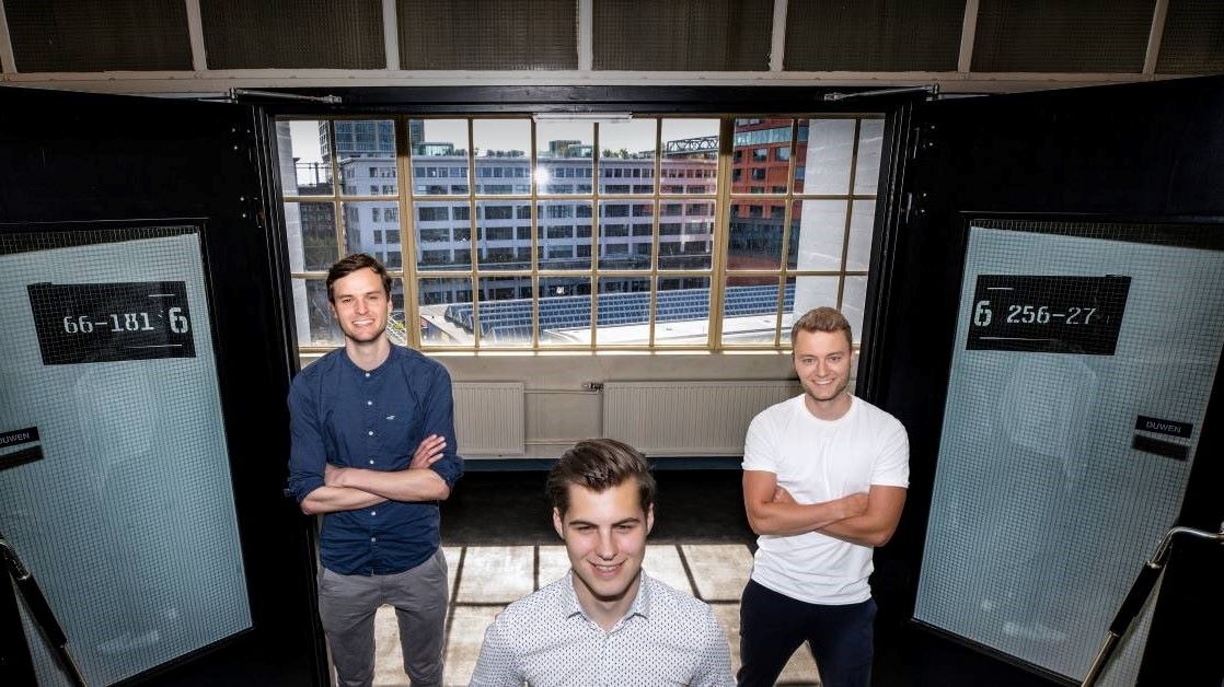 Vanaf links Bob van der Meulen, Jur van Bergen en Steven Nelemans in 2021 bij het opzetten van Round One, een durfkapitaalfonds voor studentenstartups. Foto: René Manders/DCI Media