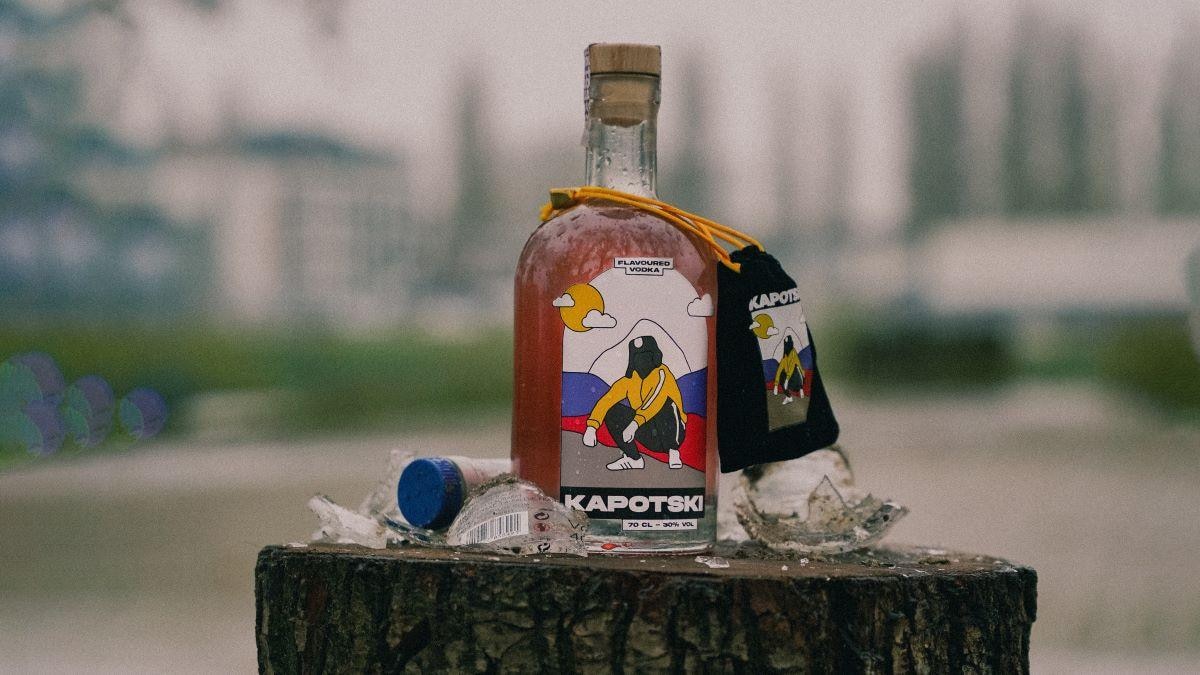 Een fles Kapotski. Foto: Kapotski