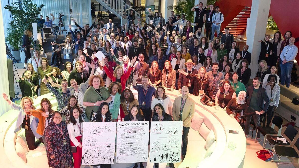 De presentatie van het tien-punten-Manifest van Diverse Leaders in Tech (DLiT). Foto: Techleap.nl