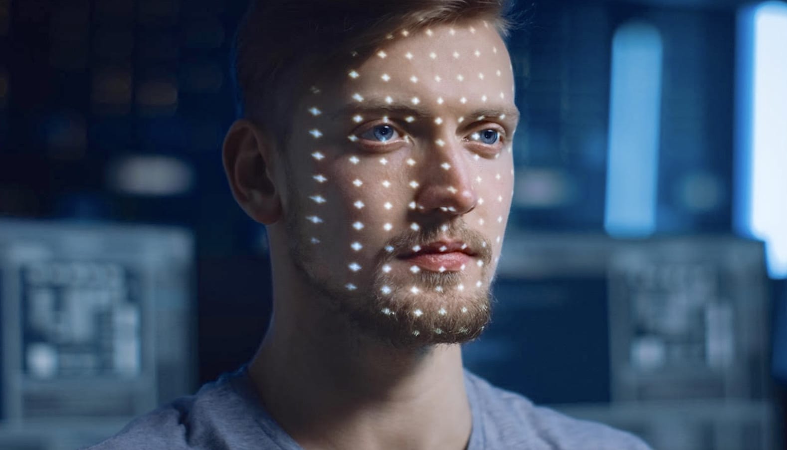 Het algoritme van 20Face herkent het gezicht nadat het op 512 punten is gescand. Foto: 20Face