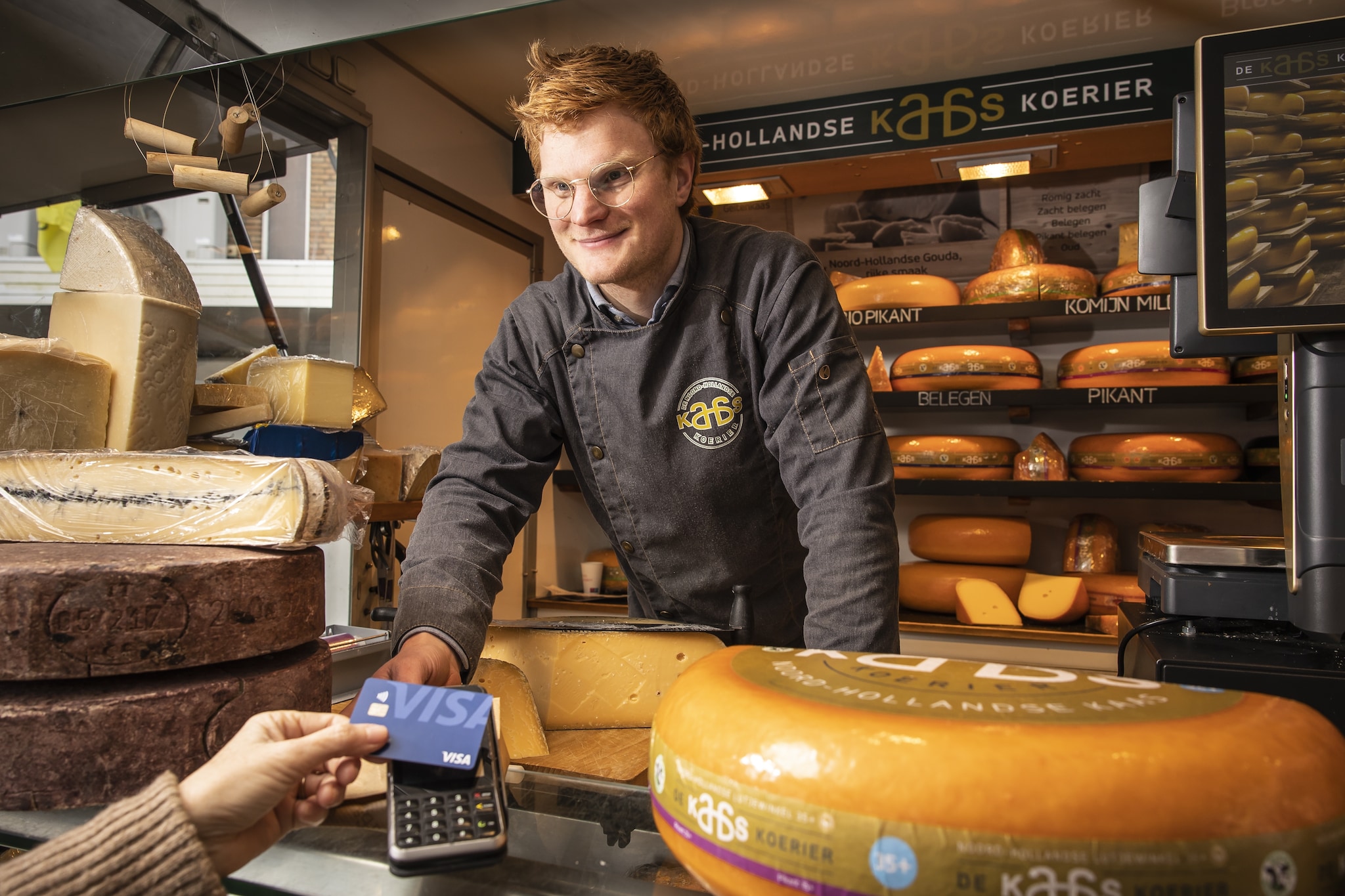 Marktkoopman Matteo Franssen.