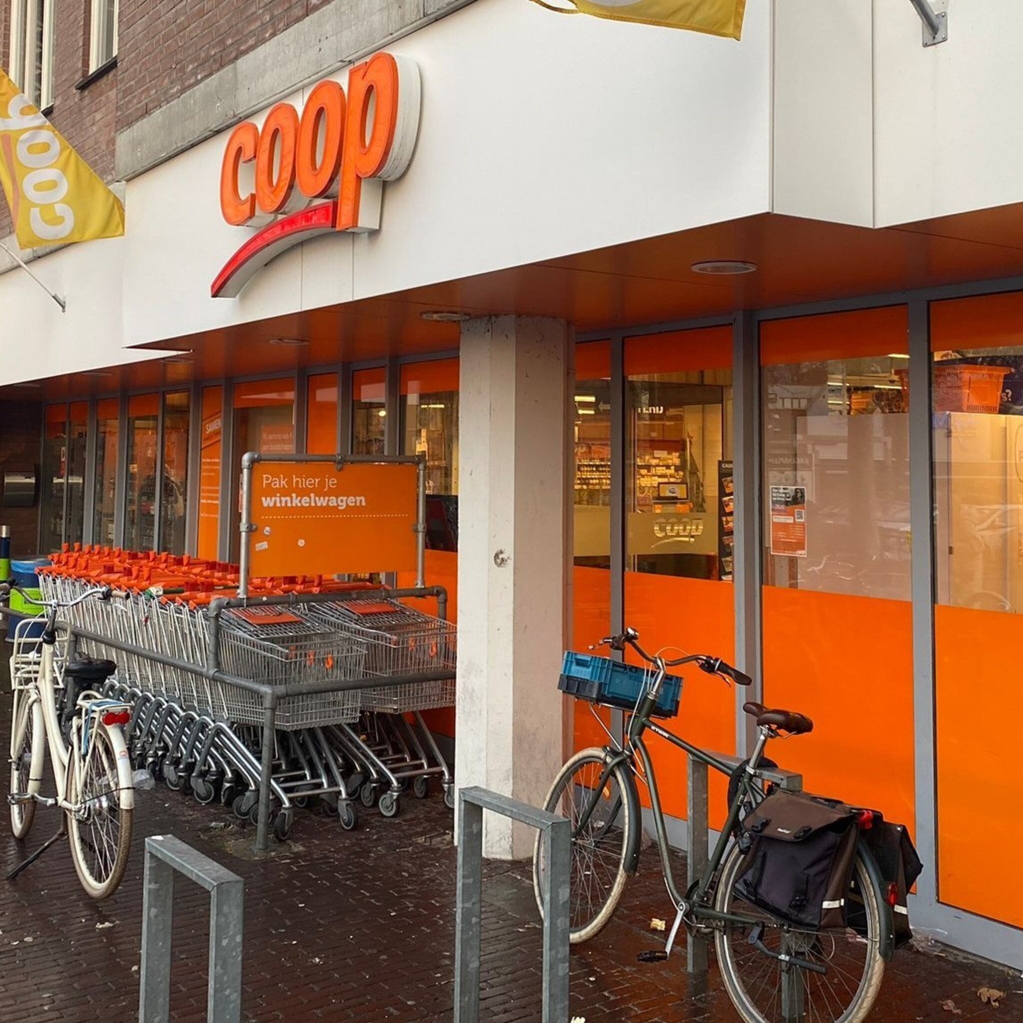 steeds minder coop supermarkten in het straatbeeld