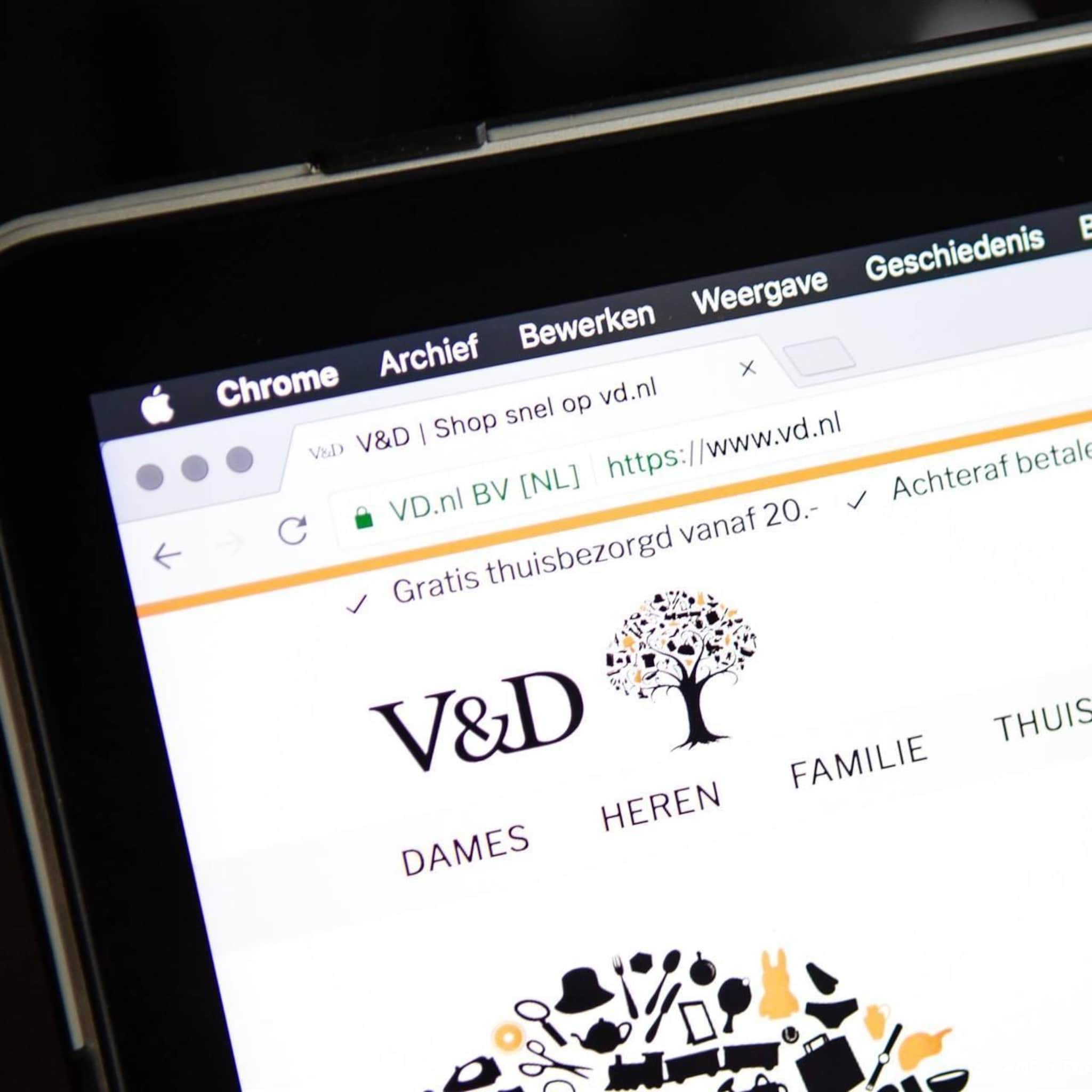 webshop v en d in financiele nood en werkt aan akkoord met schuldeisers