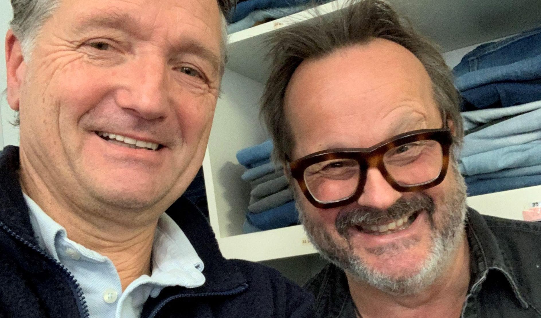 Bert van Son (links) met Hart voor Zaken-host Cor Hospes.