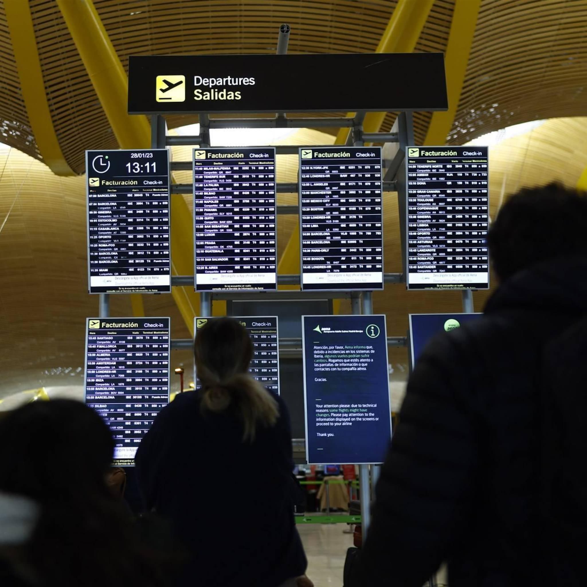 storing luchtvaartmaatschappij iberia verholpen vluchten geraakt