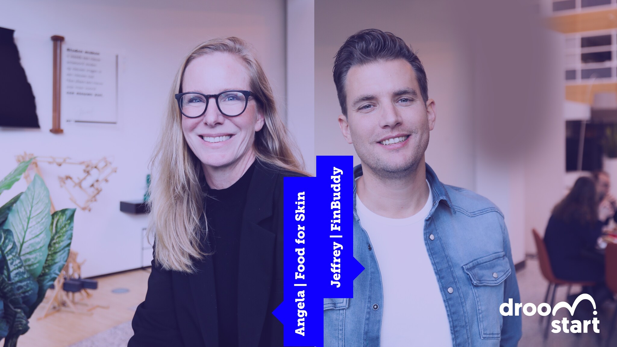 Droomstart-finalisten Angela Ursem en Jeffrey van Dam.