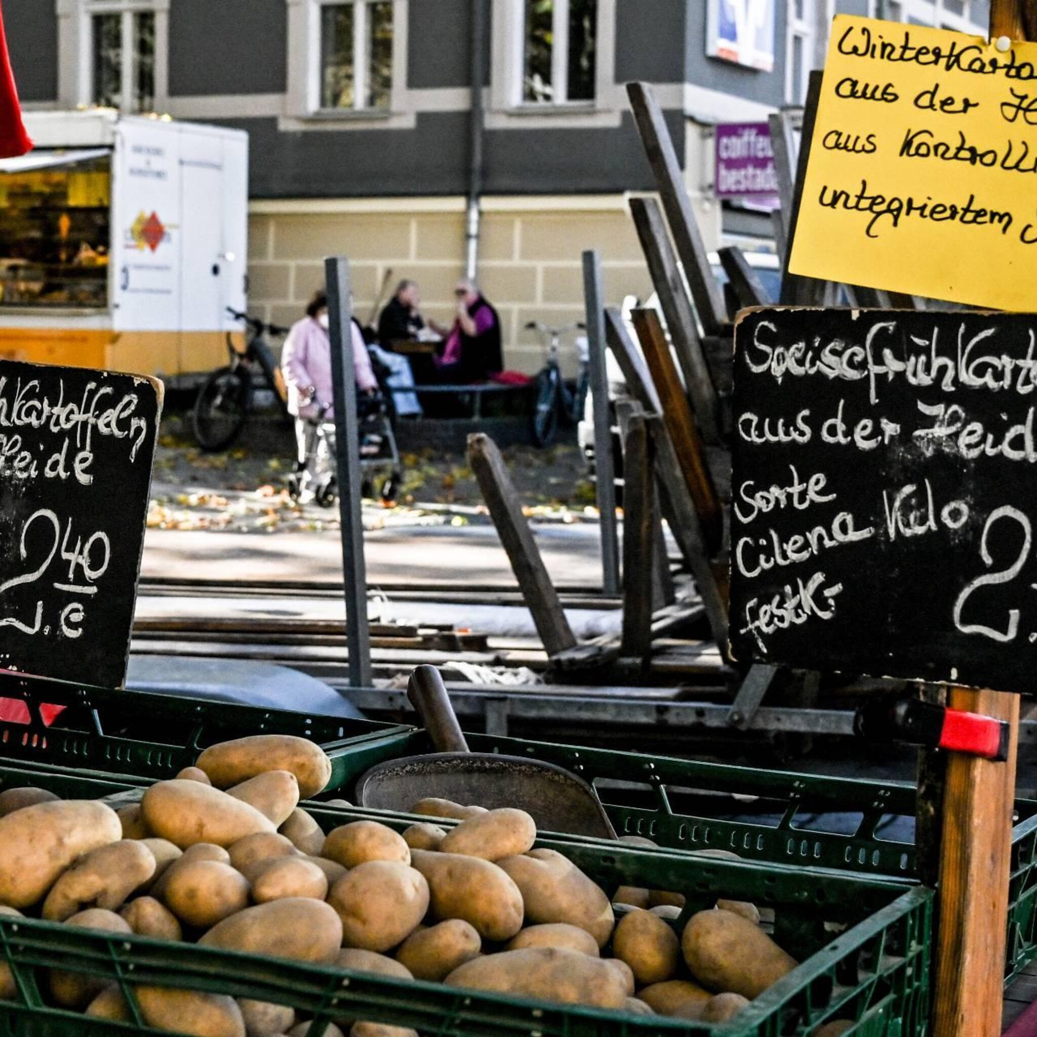 duitse verkoop biologische levensmiddelen voor eerst gedaald