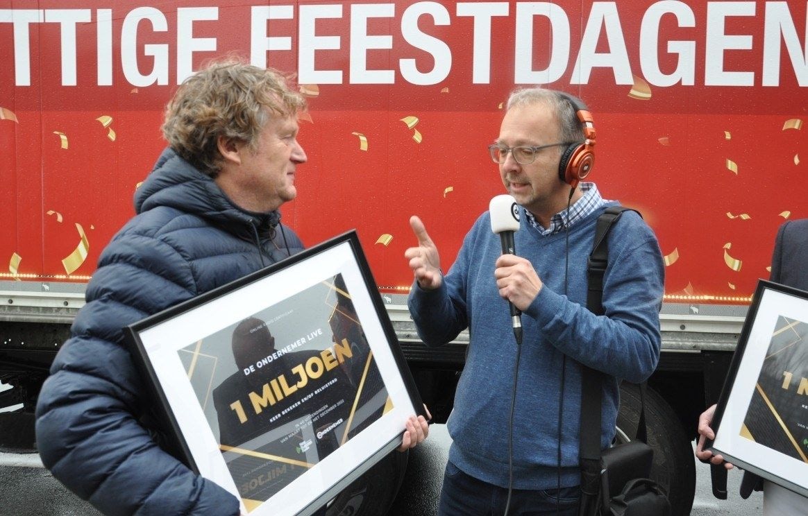 mijlpaal van 1 miljoen voor de ondernemer live