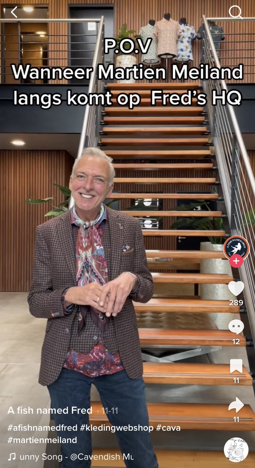 De video met BN'er Martien Meiland werd ruim 12.000 keer bekeken.