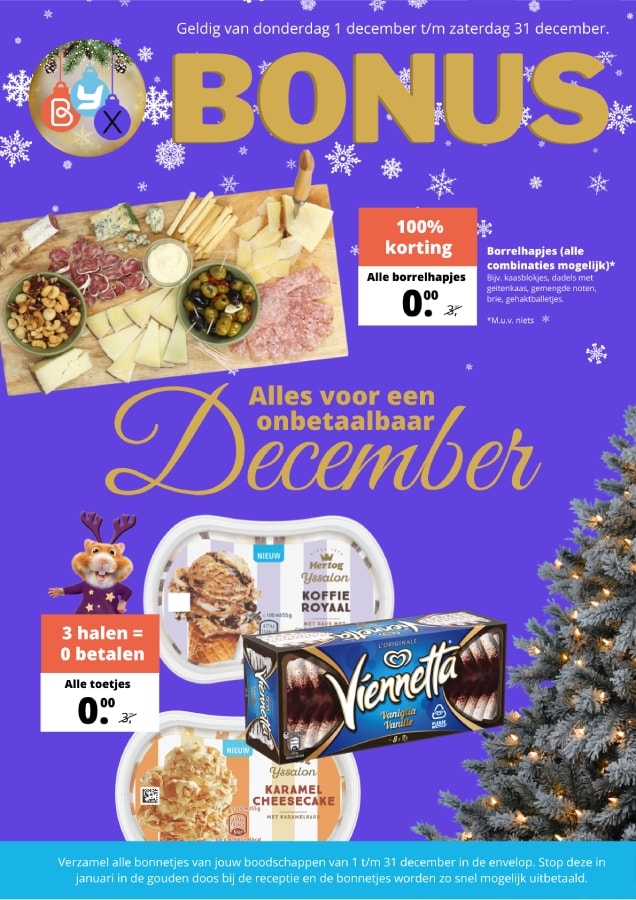 De voorkant van de folder die Joris Toonders voor zijn kerstcadeau ontwikkelde.