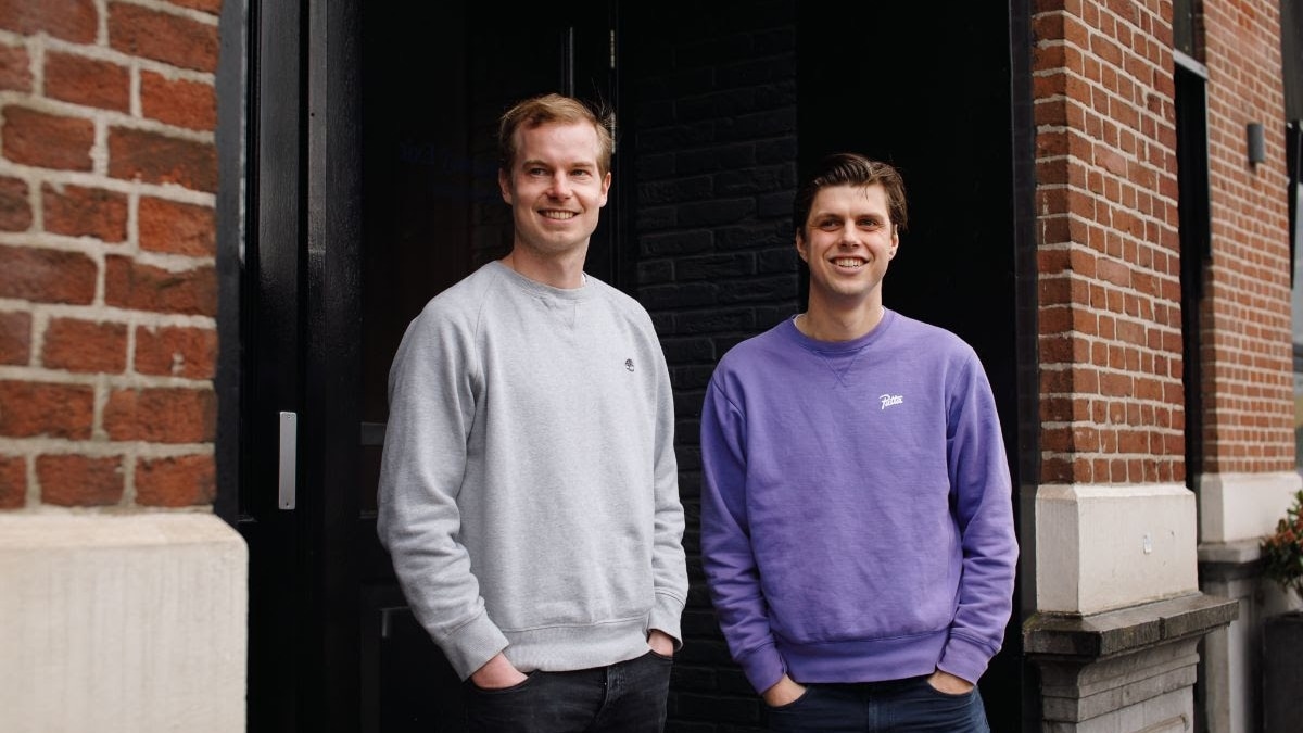 Wisse Koedam (l) samen met medeoprichter Derk van der Have.