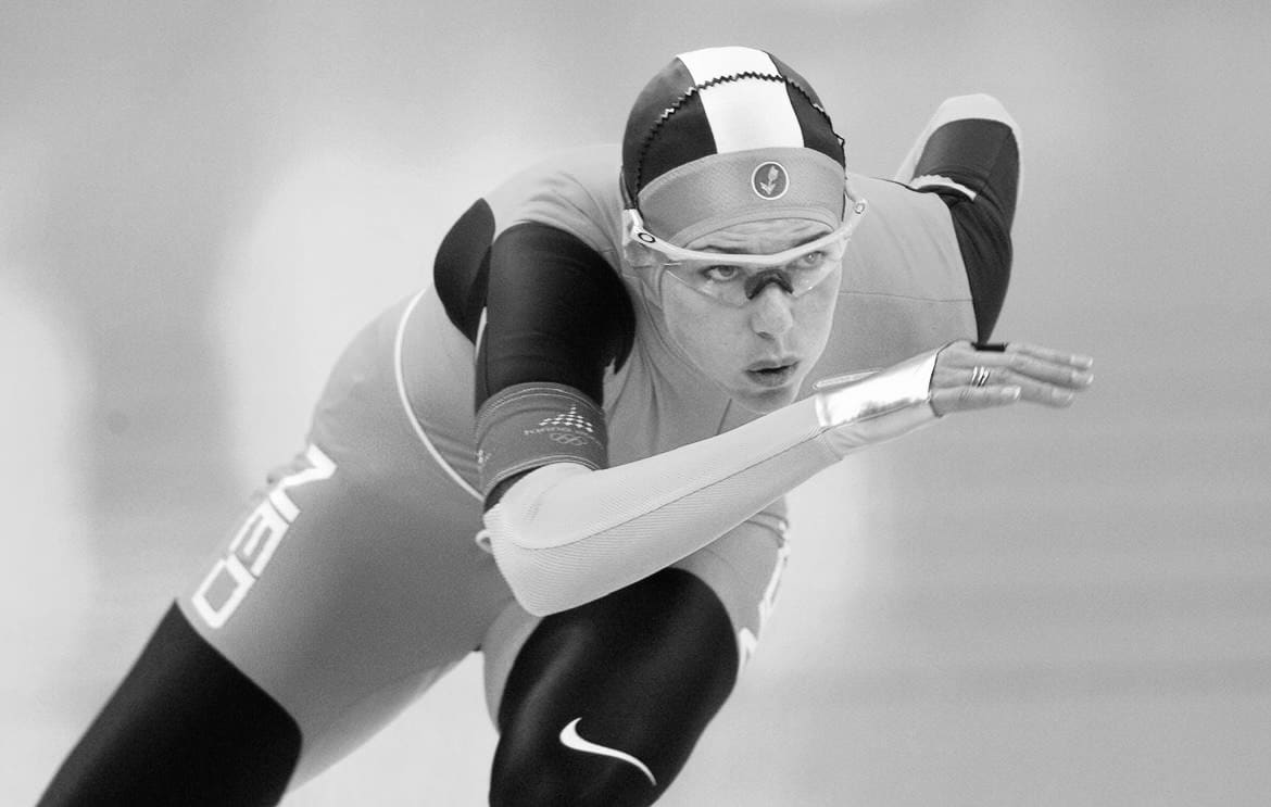 Drievoudig Olympisch schaatskampioen en ondernemer Marianne Timmer spreekt op het LEF-event.