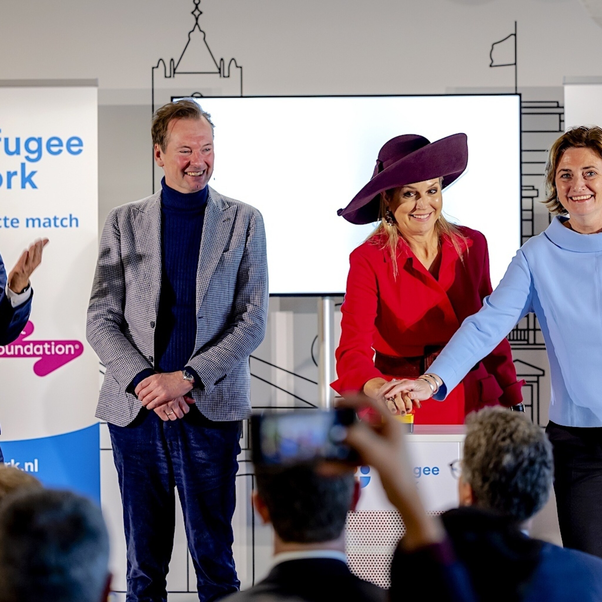 koningin maxima opent banenplatform dat werkgevers aan statushouders koppelt
