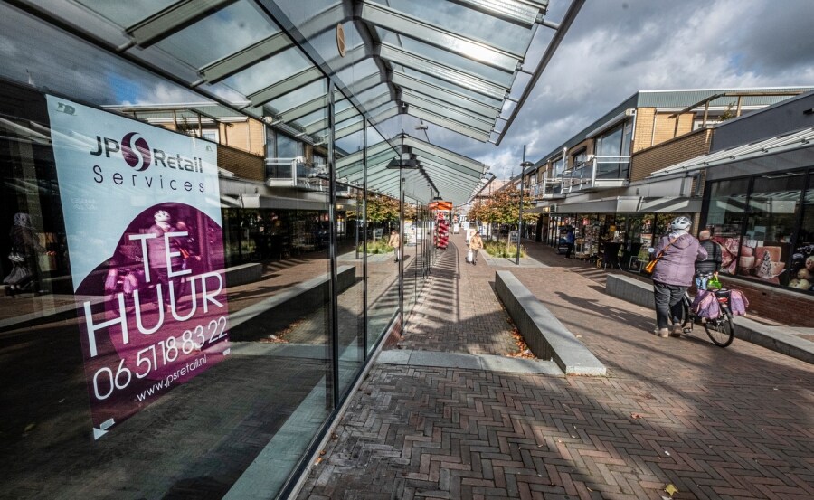 In het centrum van Cuijk staan inmiddels meer dan vijftien winkelpanden leeg. Foto: Theo Peeters