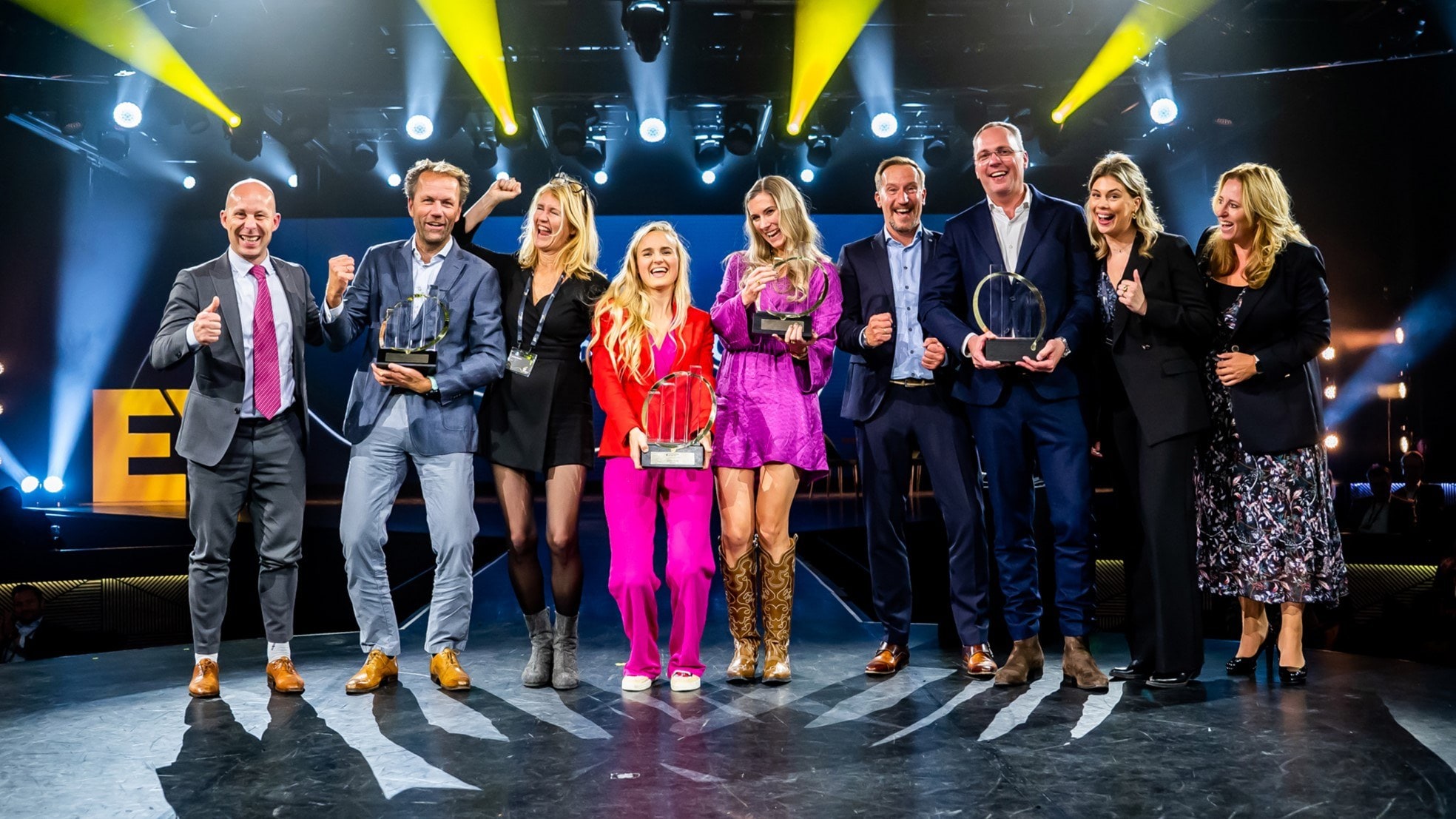 Feest tijdens de finale van de 26 editie van het EY Entrepreneur Of The Year-programma. Foto: EY