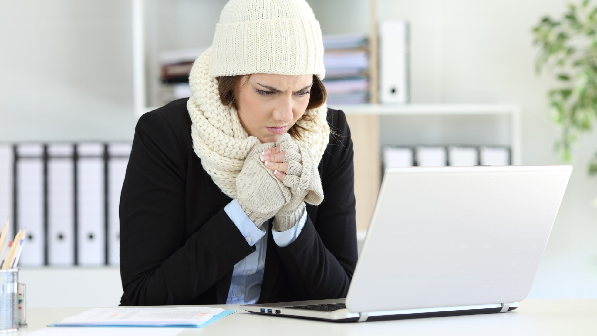 Koulijden op kantoor of lekker behaaglijk thuis aan de bak? Foto: Shutterstock