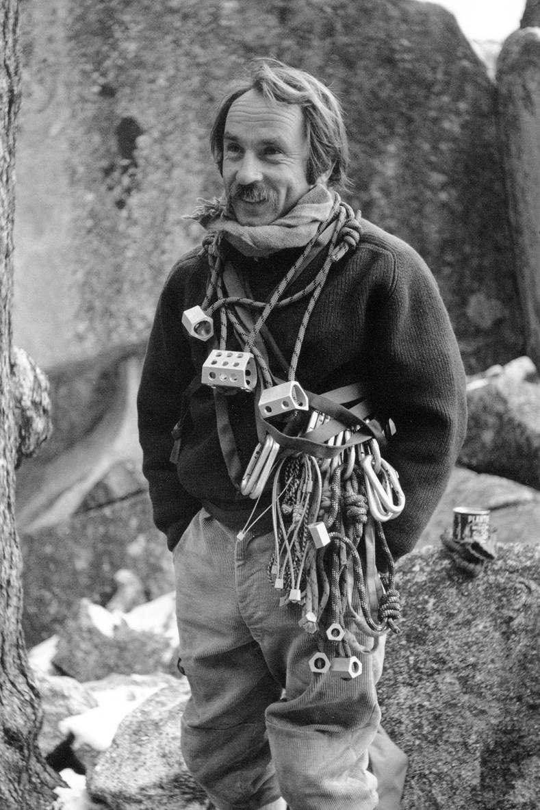 Patagonia-oprichter Yvon Chouinard in zijn jonge jaren, met handgemaakte uitrusting. Foto: Aurora Photos.